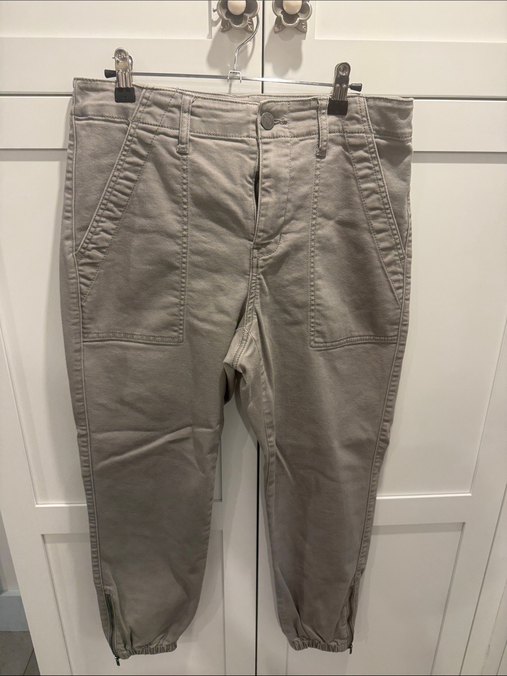 CAbi Taupe Cargo Jogger Pants